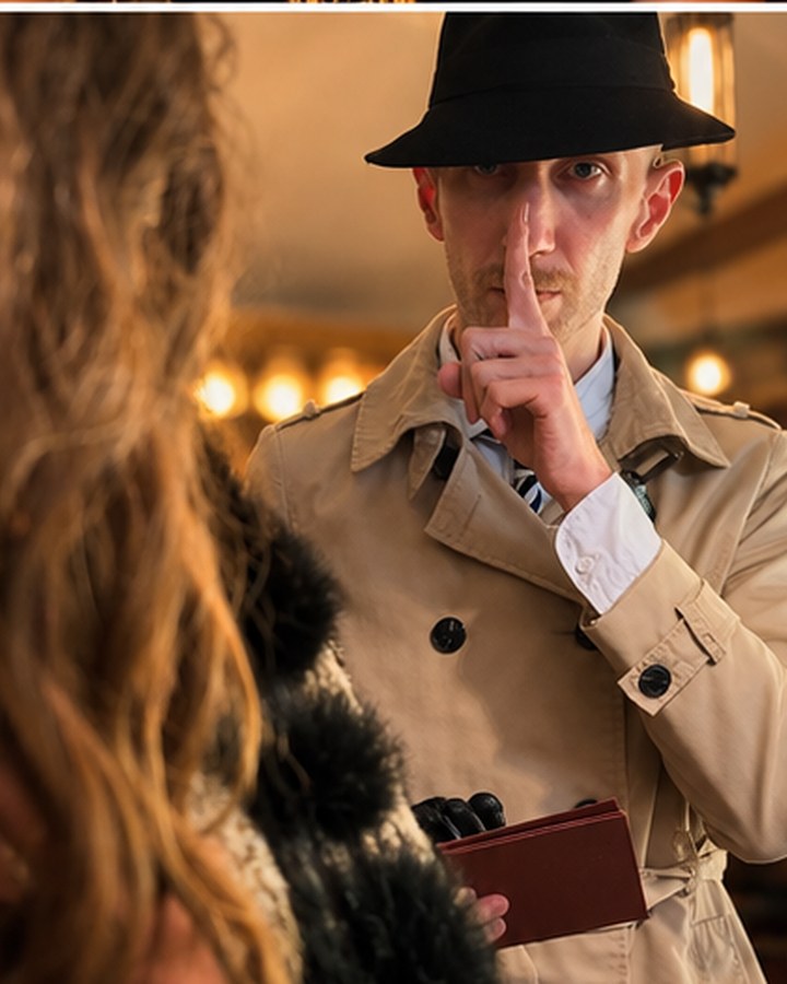 Il detective fa cenno di tacere